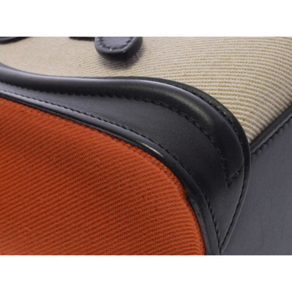Celine Luggage Nano Shopper Beige Orange Black Strap - Picture 6 of 12
